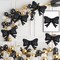 6 Pieces Bow Balloons, Black Matte Metallic Foil Bow Balloon for Men Women Boys Girls Bowtie Theme Birthday Party, Wedding Bridal Shower, Black Party Decorations, Balloon Garland Accessories